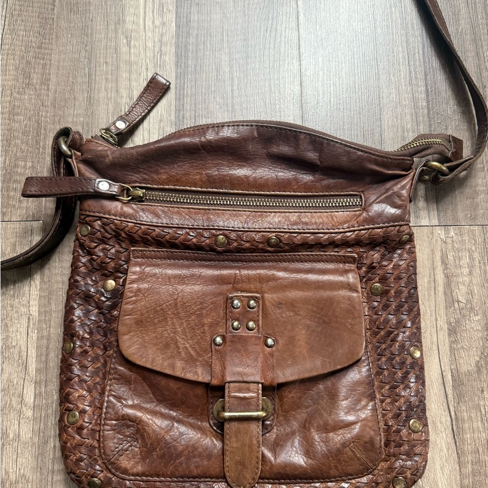 Brown Leather Crossbody Bag